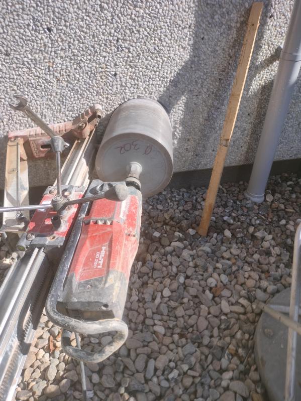 Diamantboring til ventilationskanal