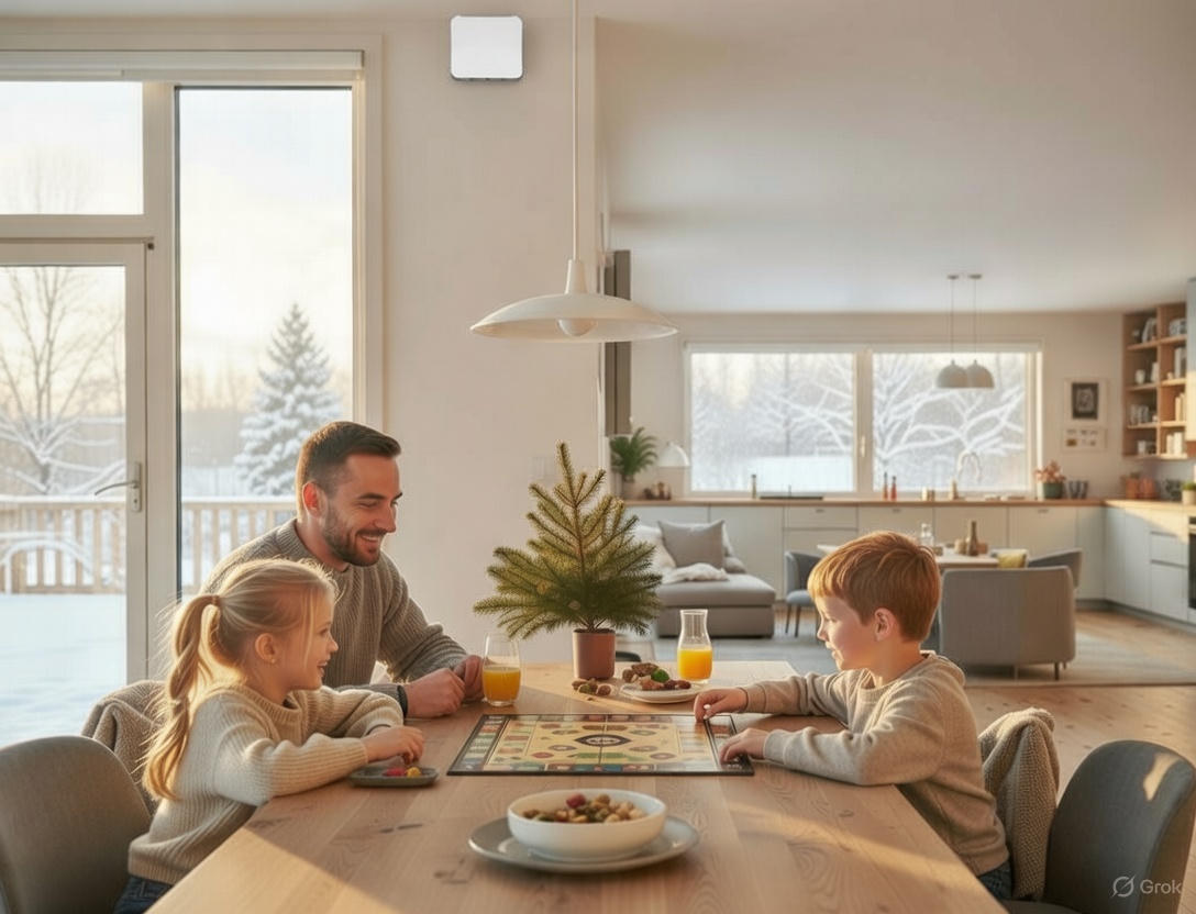 Familie der nyder et sundt indeklima med god ventilation